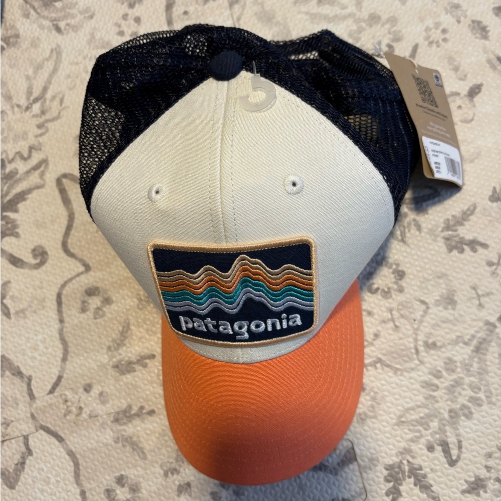 Patagonia Coho Coral and Black Trucker Hat